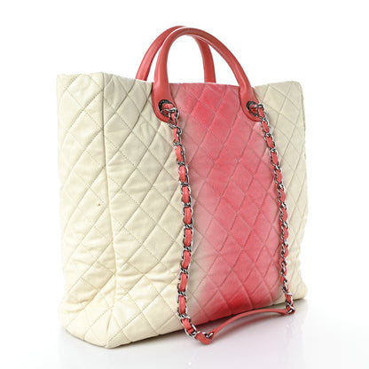 Chanel Caviar Ombre Large Shopping Tote White Rose 3 of 21