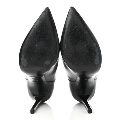 Saint Laurent Calfskin Classic Paris Ela 110 Ankle Boots 36 Black 5 of 9