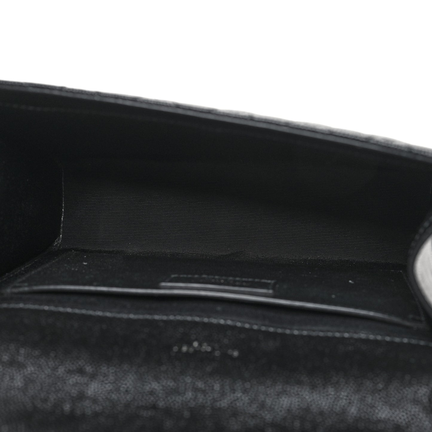 Grain De Poudre Textured Mixed Matelasse Triquilt Medium Monogram Monochrome Satchel Black