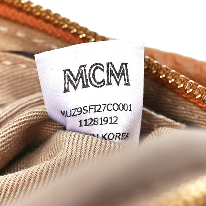 MCM Visetos Medium Fusten Belt Bag Cognac 7 of 11