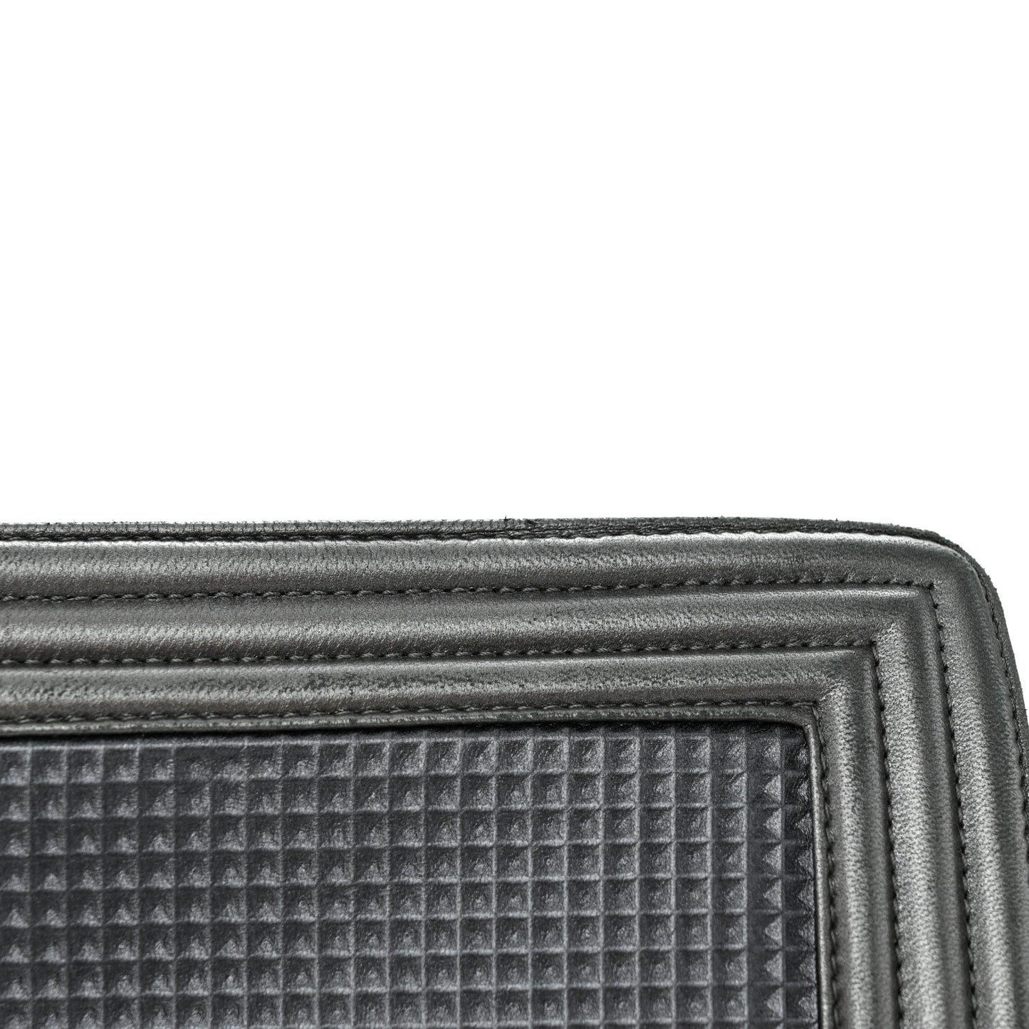 Metallic Lambskin Embossed Large Boy Cube Flap