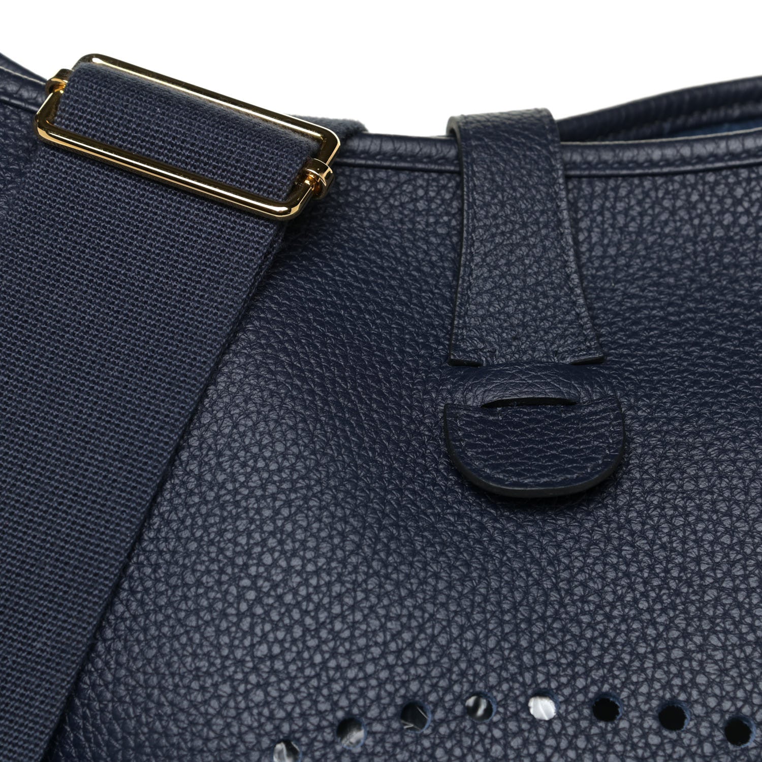 Hermes Taurillon Clemence Evelyne III PM Bleu Nuit 9 of 10