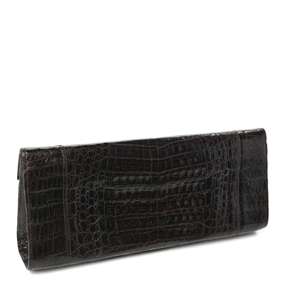 Nancy Gonzalez Crocodile Clutch Brown 3 of 6