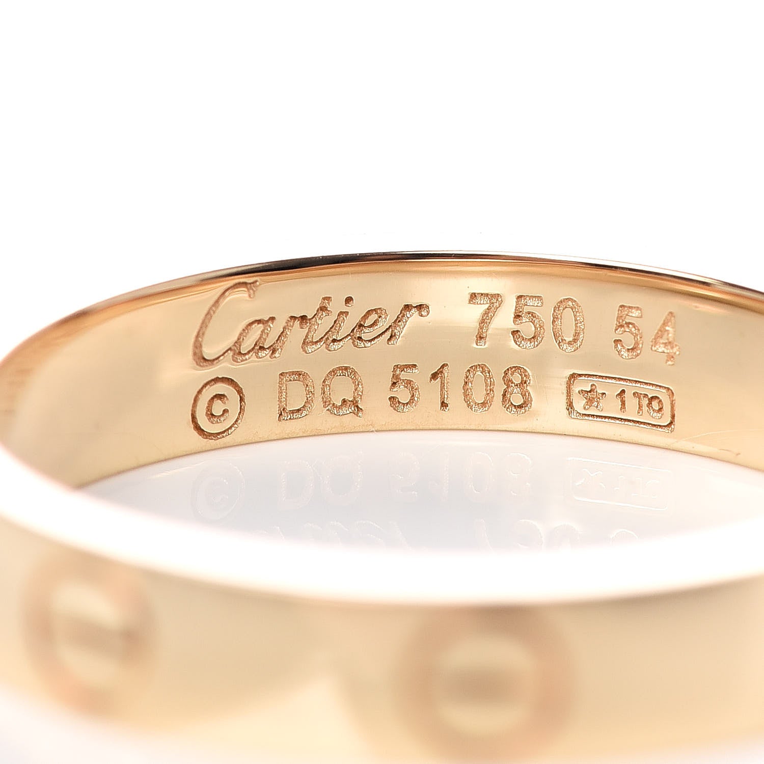 Cartier 18K Yellow Gold 3.5mm LOVE Wedding Band Ring 54 6.75 4 of 4