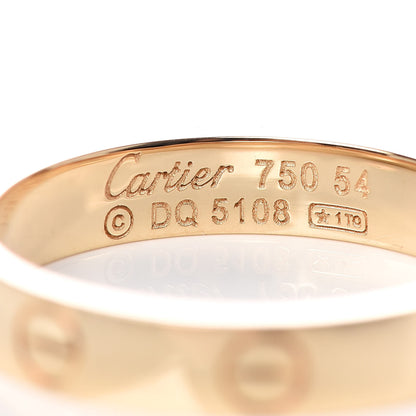 Cartier 18K Yellow Gold 3.5mm LOVE Wedding Band Ring 54 6.75 4 of 4