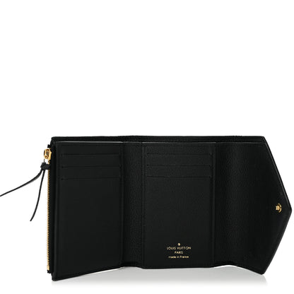 Louis Vuitton Empreinte Monogram Giant Victorine Wallet Black Beige 5 of 9
