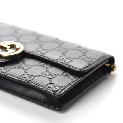 Gucci Guccissima Icon Chain Wallet Black 7 of 11