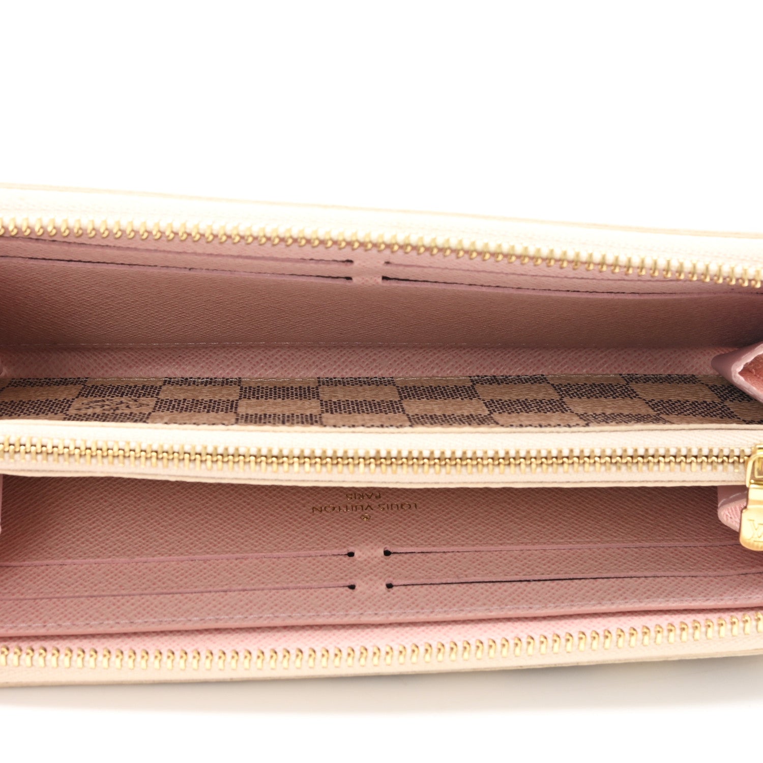 Louis Vuitton Damier Azur Clemence Wallet Rose Ballerine 5 of 7