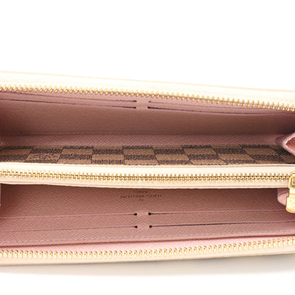 Louis Vuitton Damier Azur Clemence Wallet Rose Ballerine 5 of 7