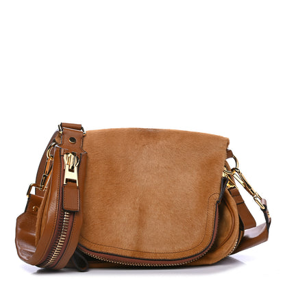 Tom Ford Calfskin Calf Hair Medium Jennifer Toffee 1 of 4