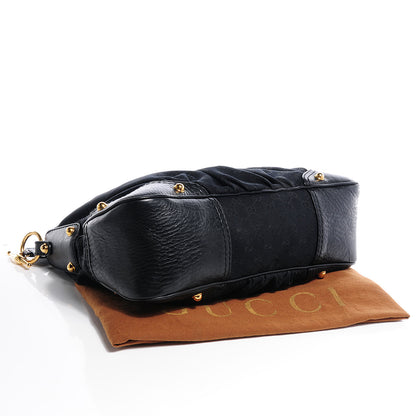 Gucci Monogram Medium Jockey Hobo Black 4 of 7