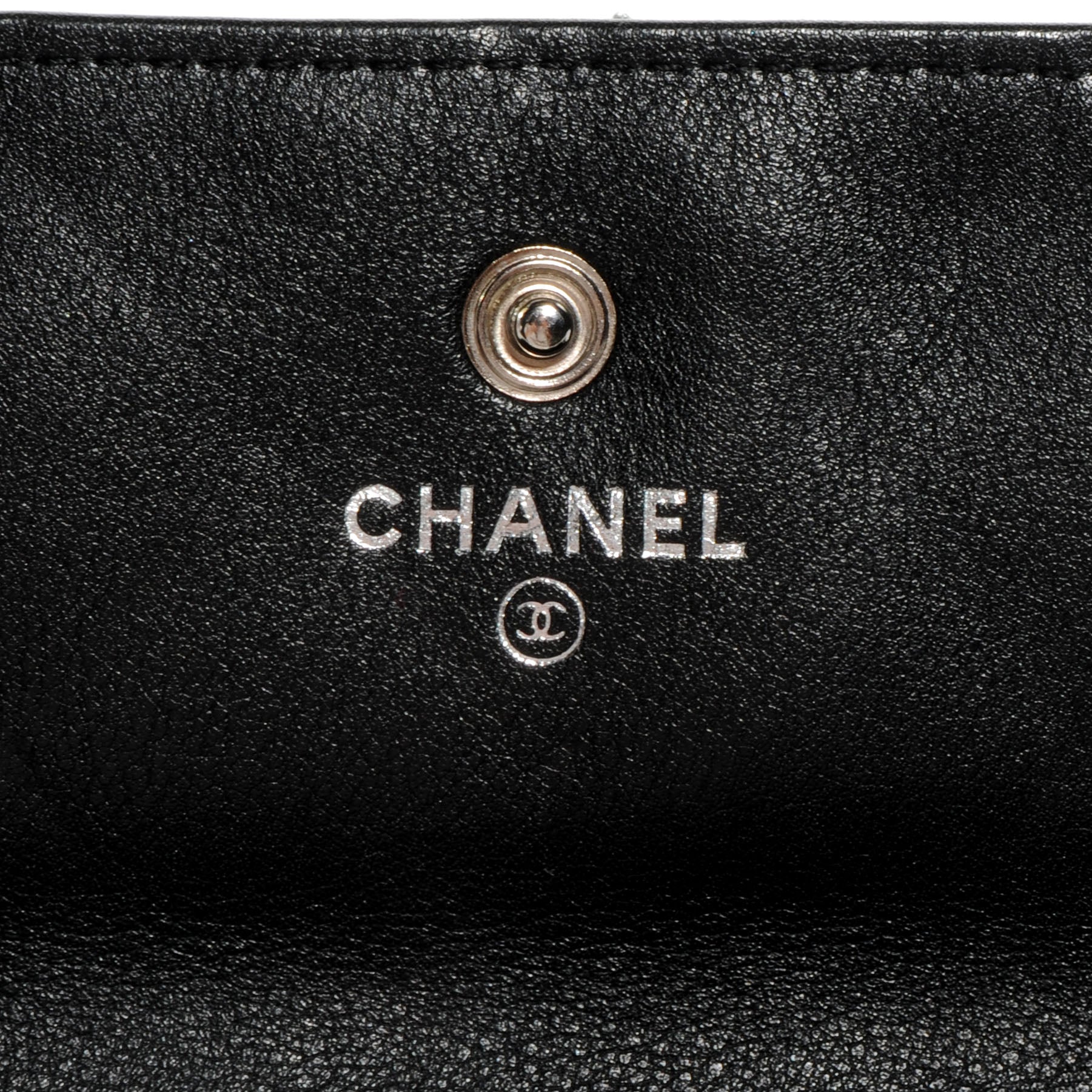 Chanel Lambskin Diamond Stitched Long Flap Wallet Black 7 of 9