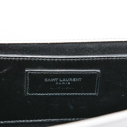 Saint Laurent Grain De Poudre Medium Classic Monogram Kate Satchel Souris 6 of 6