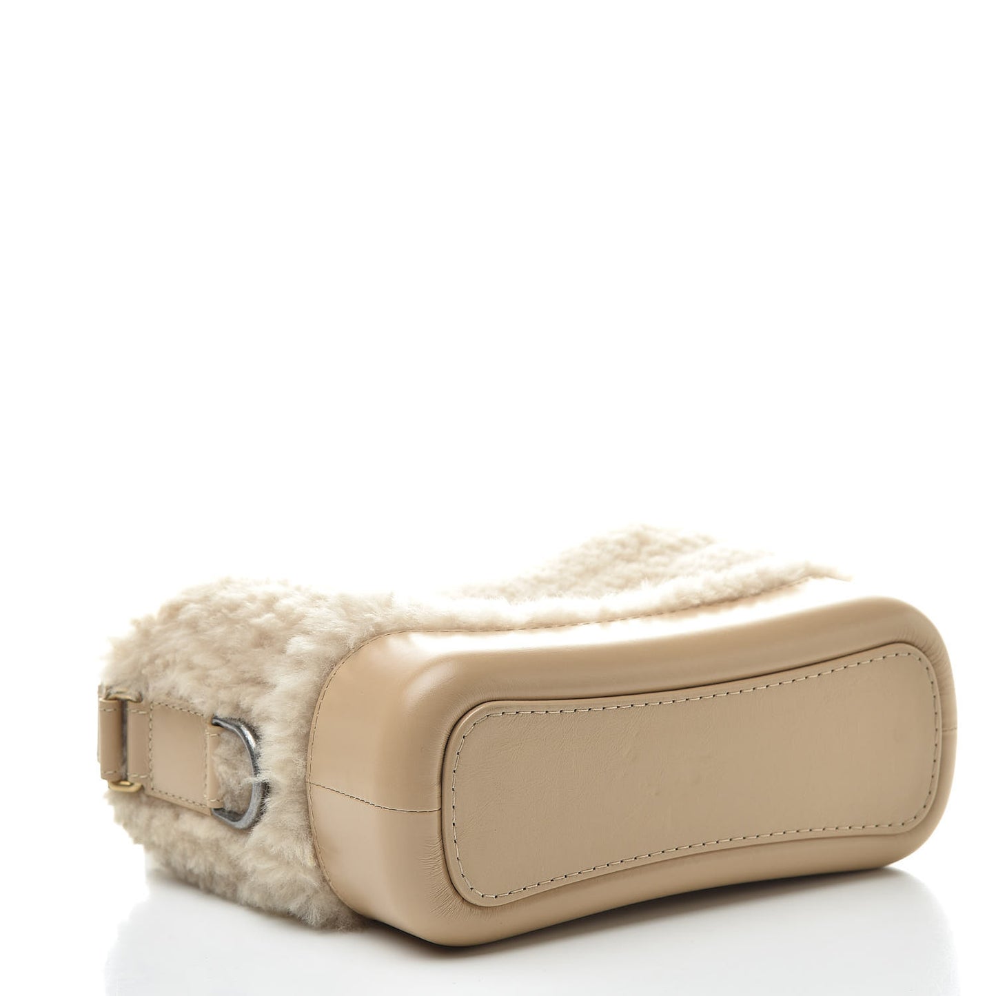Shearling Small Gabrielle Hobo Dark Beige