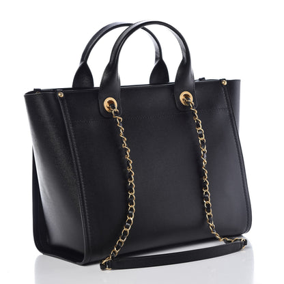 Chanel Caviar Small Studded Deauville Tote Black 4 of 11