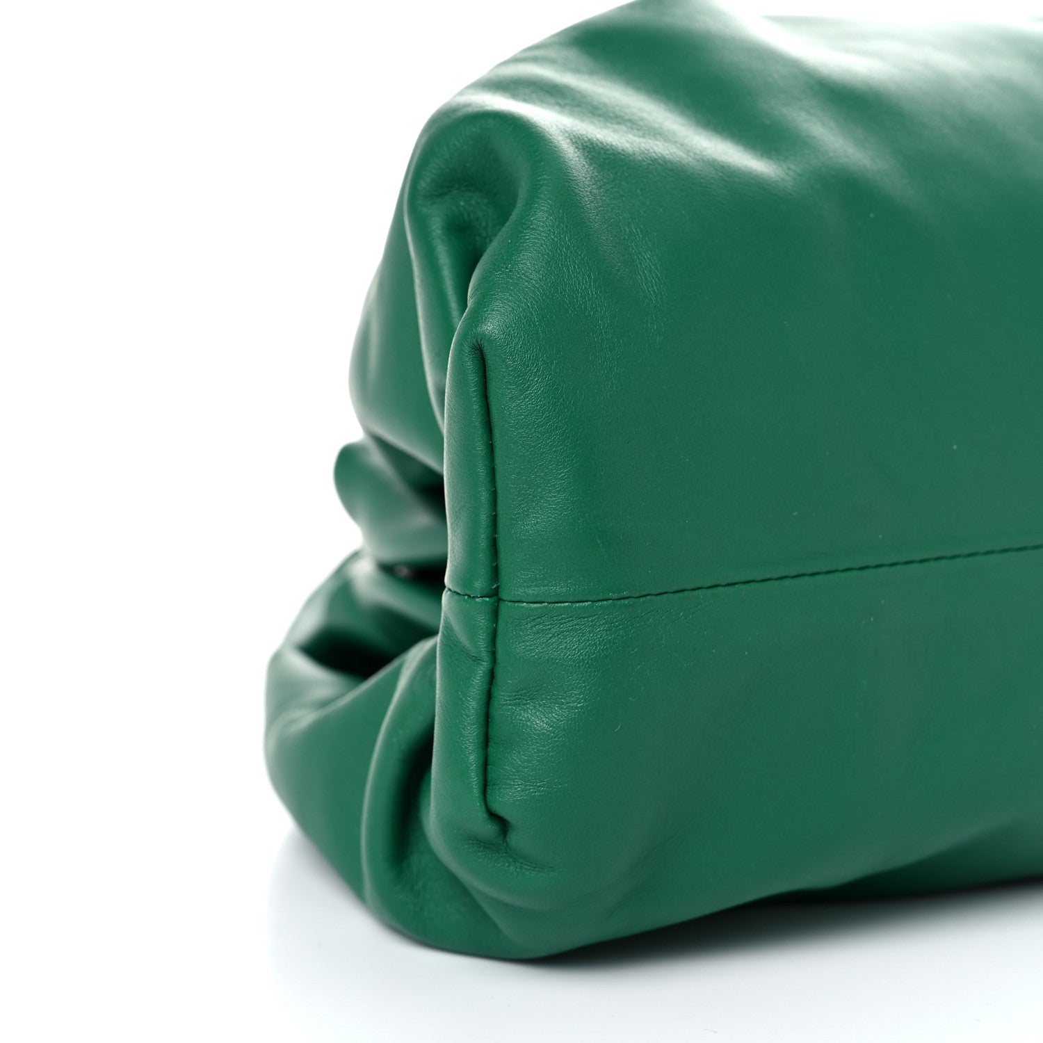 Bottega Veneta Smooth Butter Calf The Pouch Oversized Clutch Racing Green 8 of 11