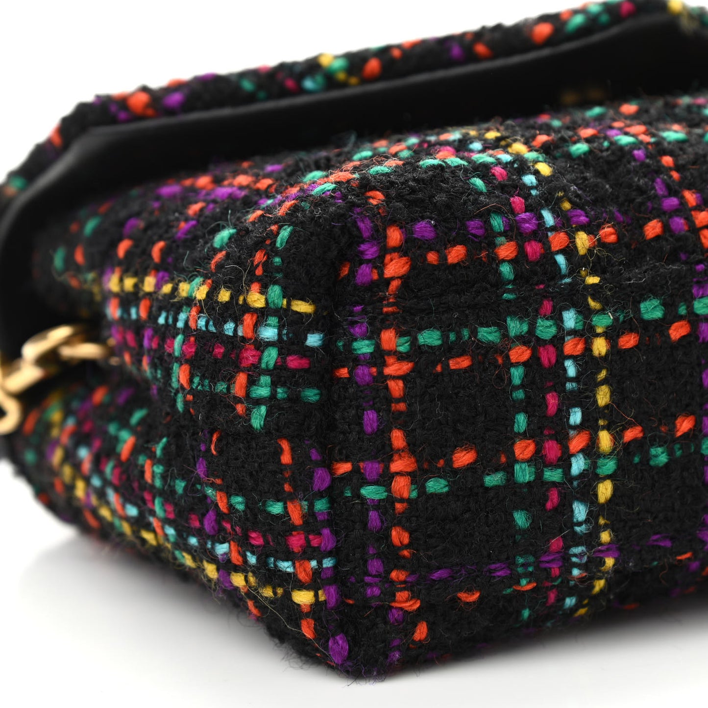 Tweed Toy Loulou Shoulder Bag Black