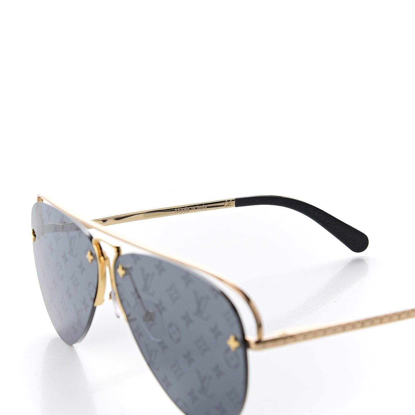 Metal Monogram Grease Sunglasses Z1172W Gold