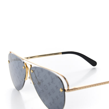Louis Vuitton Metal Monogram Grease Sunglasses Z1172W Gold 5 of 8