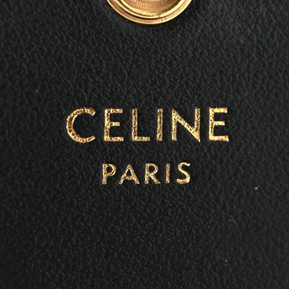 Celine Shiny Calfskin Triomphe Compact Wallet Black 7 of 7