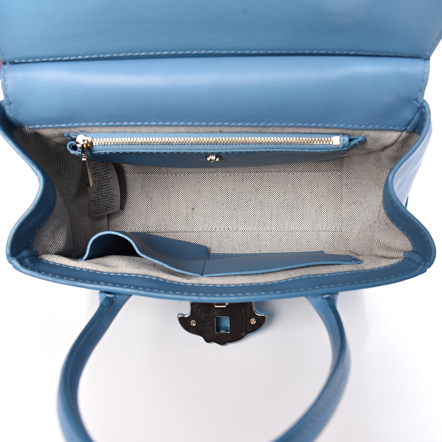 Versace Calfskin Crystal Medium Baroque Palazzo Empire Bag Blue 5 of 8