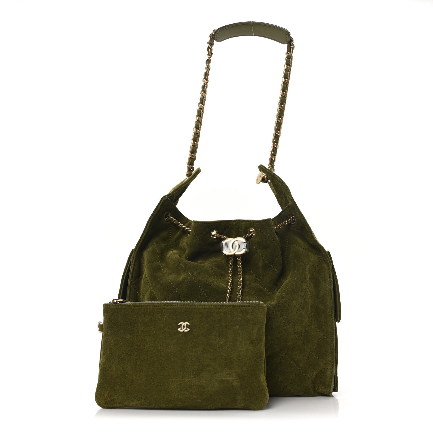 CHANEL エスパドリーユ カーキ 37 Chanel Suede Quilted Medium Chanel 25 Handbag Khaki 1738875