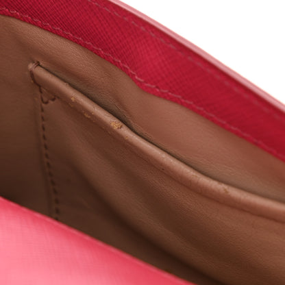 Prada Saffiano Lux Chain Shoulder Bag Peonia 9 of 11