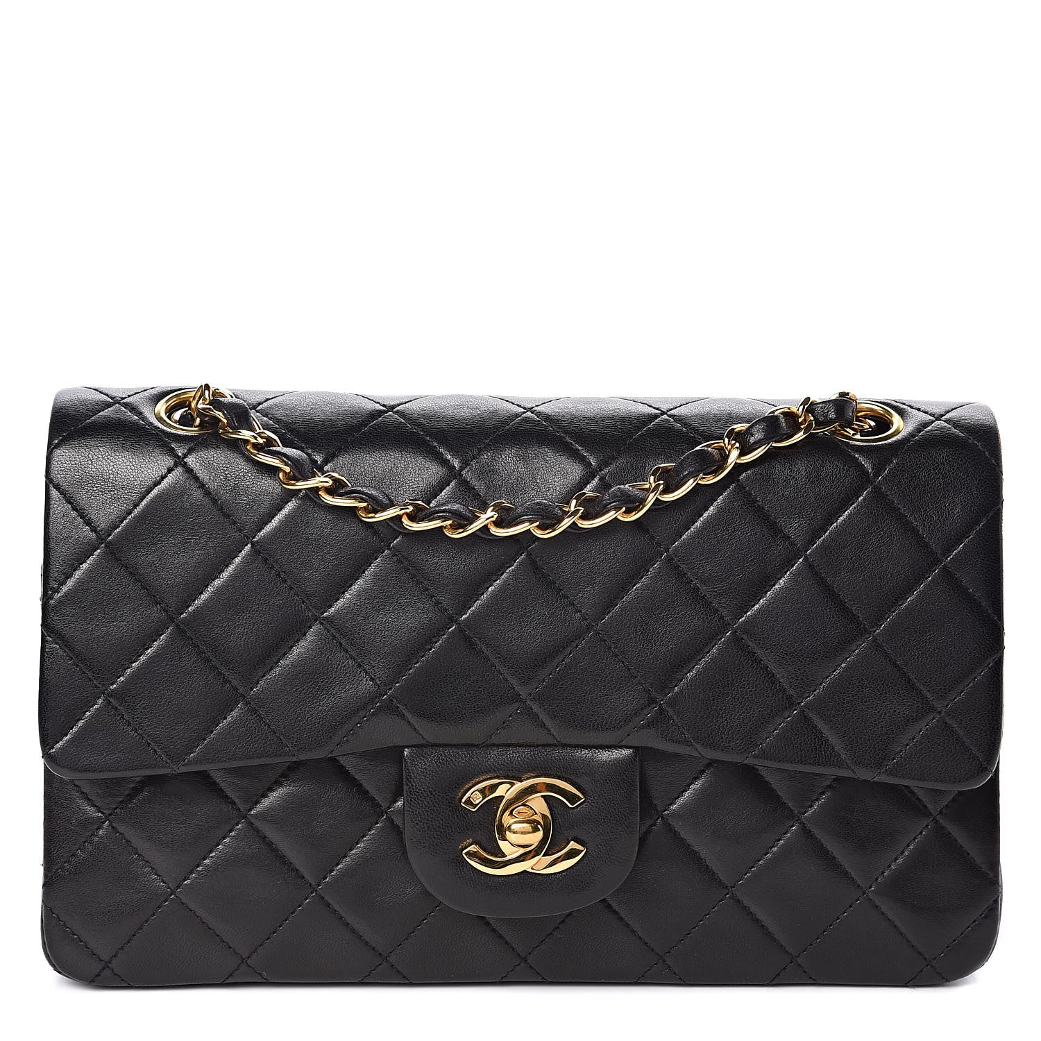 Chanel Lambskin Quilted Small Double Flap Black 1 of 12