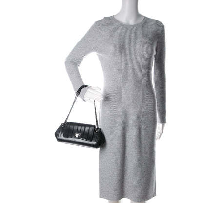 Chanel Vertical Quilt Lambskin Accordion Flap Black 2 of 9