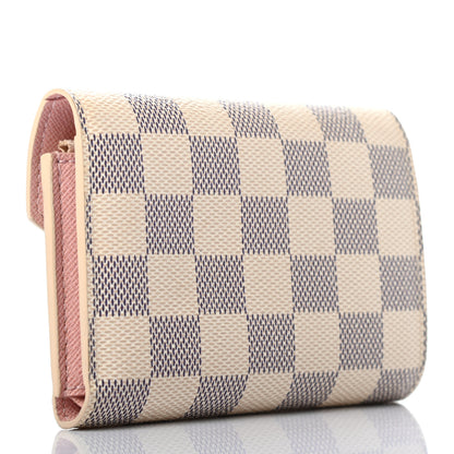 Louis Vuitton Damier Azur Victorine Wallet Rose Ballerine 3 of 7