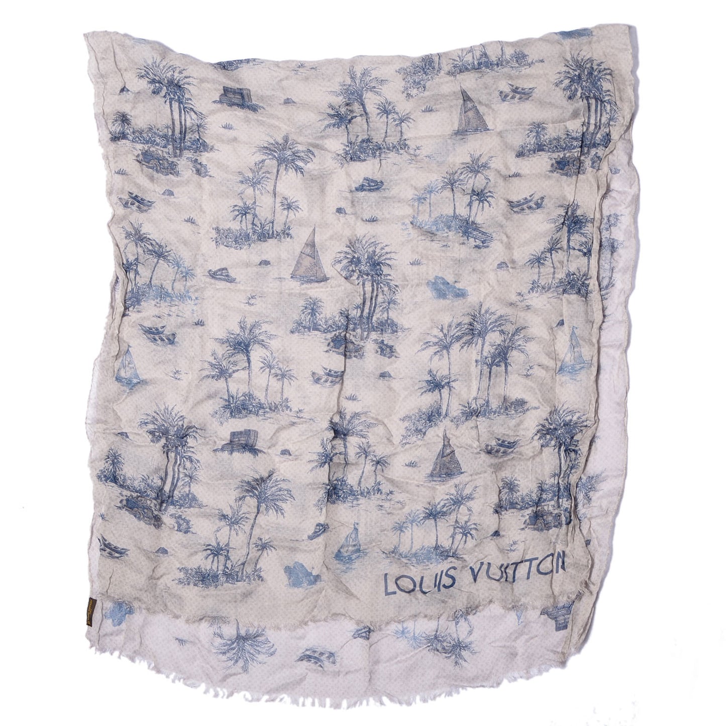 Cotton Linen Toile Etole De Louis Pareo Blue