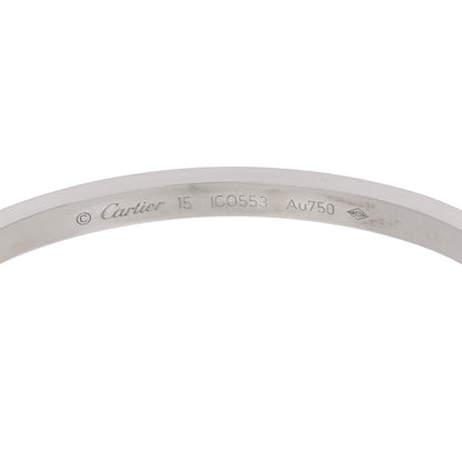 Cartier 18K White Gold Small LOVE Bracelet 15 6 of 7