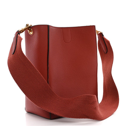 Celine Soft Grained Calfskin Small Sangle Bucket Bag Dark Claycourt 3 of 14