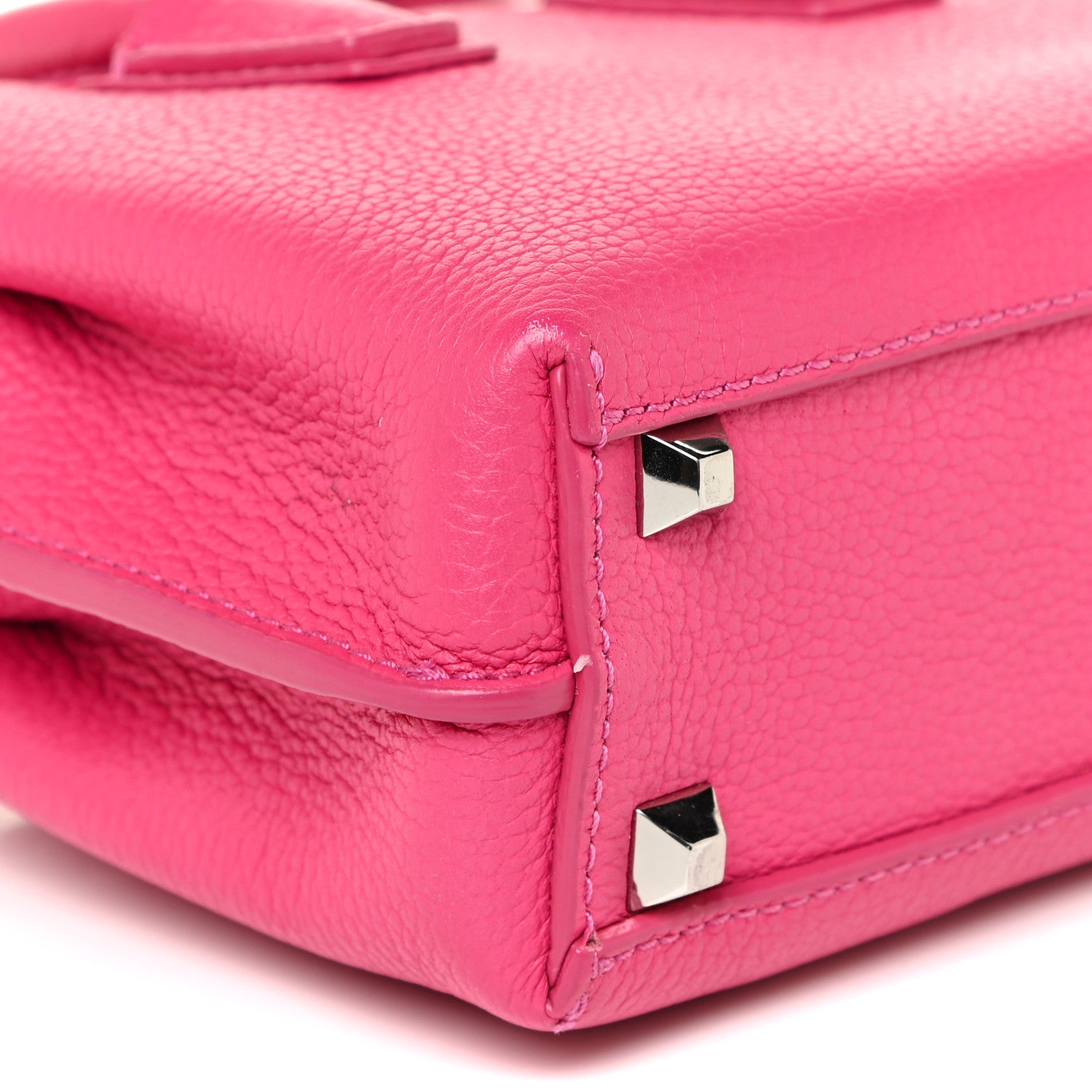 MCM Grained Calfskin X-Mini Milla Tote Beetroot Pink 9 of 16