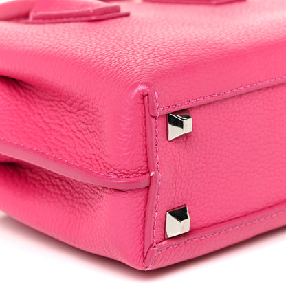 MCM Grained Calfskin X-Mini Milla Tote Beetroot Pink 9 of 16