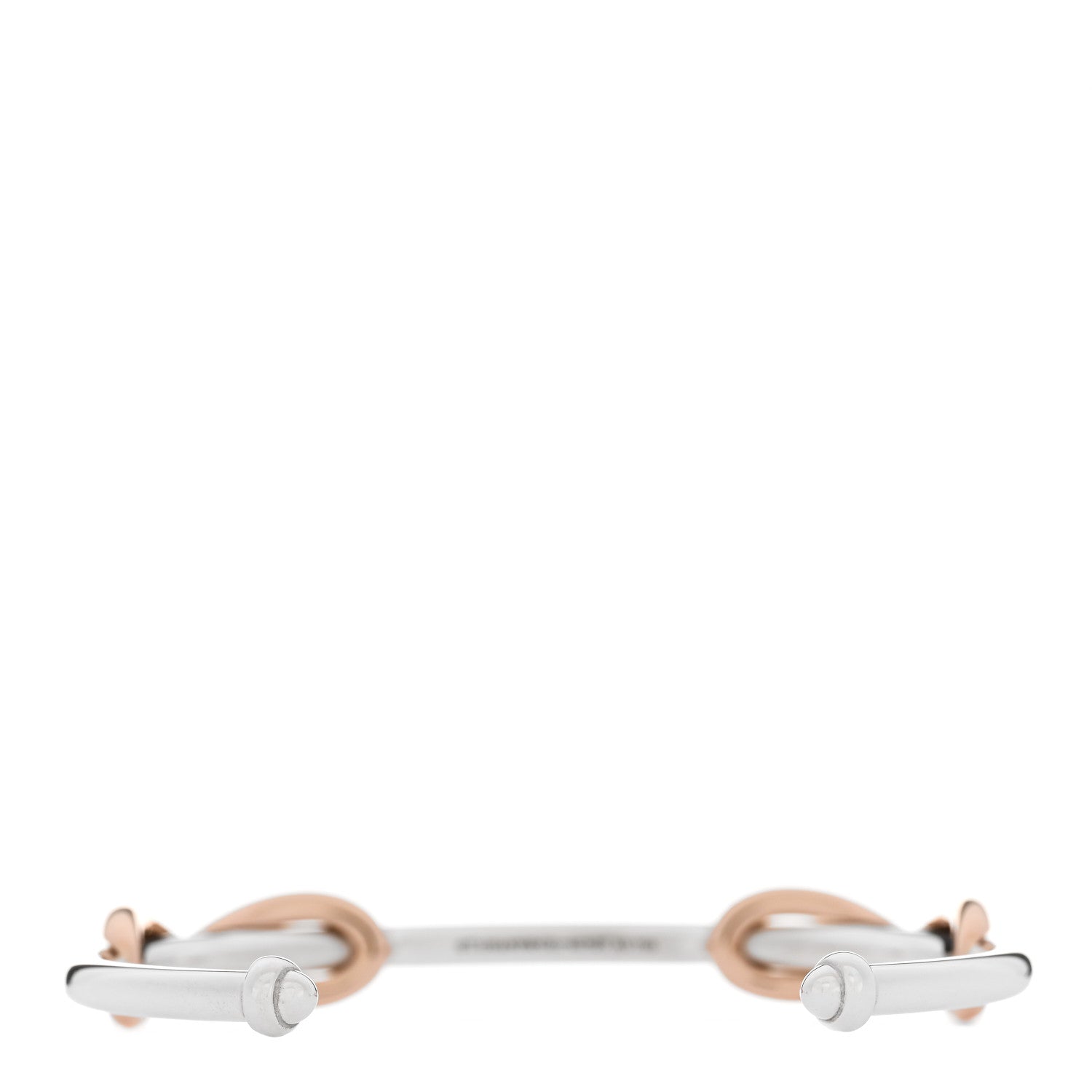 Tiffany Sterling Silver 18K Rose Gold Double Infinity Cuff Bracelet 2 of 3