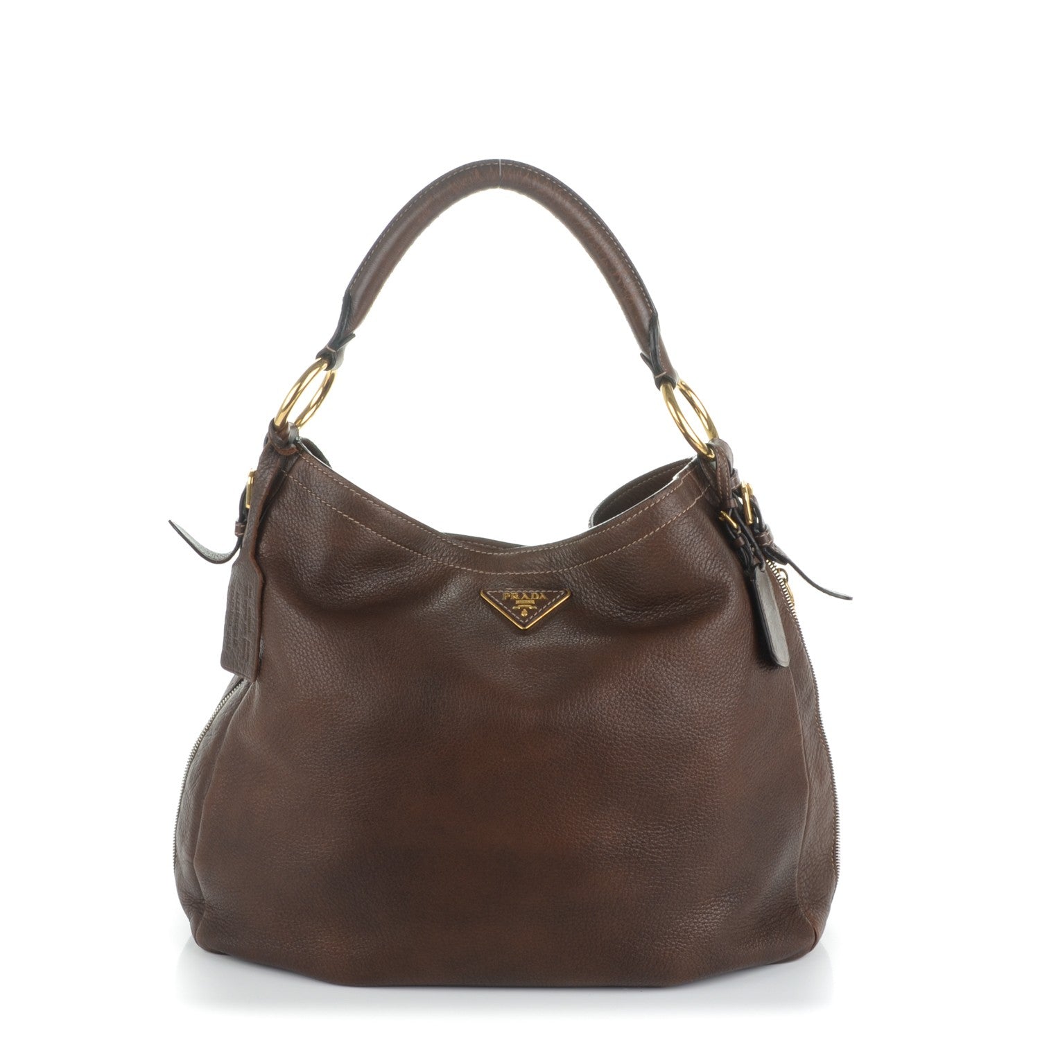 Prada Cervo Antik Hobo Cacao 1 of 9
