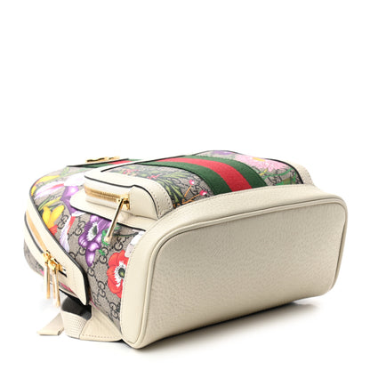 Gucci GG Supreme Monogram Flora Web Small Ophidia Day Backpack White 4 of 9