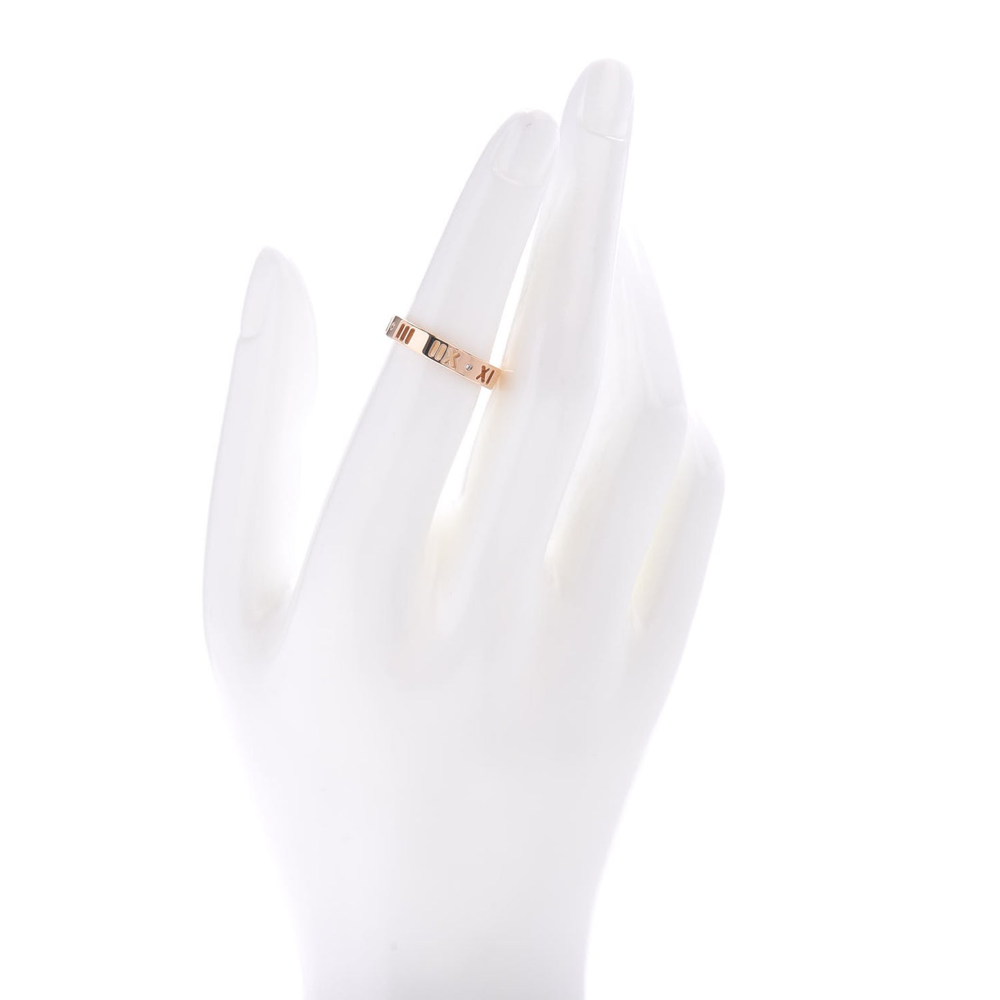 18K Rose Gold Diamond Atlas Pierced Ring 52 6