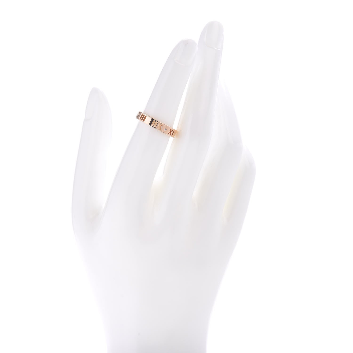 Tiffany 18K Rose Gold Diamond Atlas Pierced Ring 52 6 2 of 4