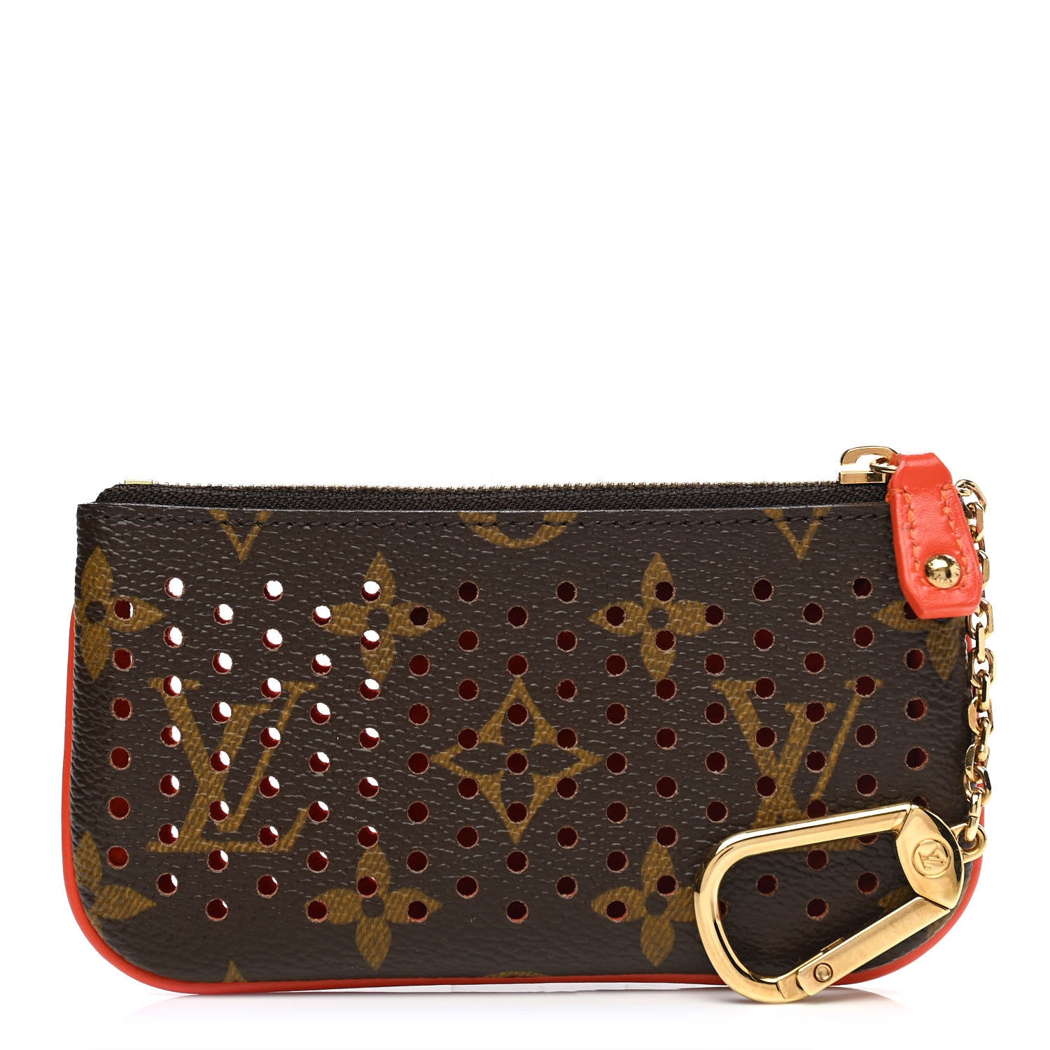Louis Vuitton Monogram Perforated Key Pouch Orange 1 of 7