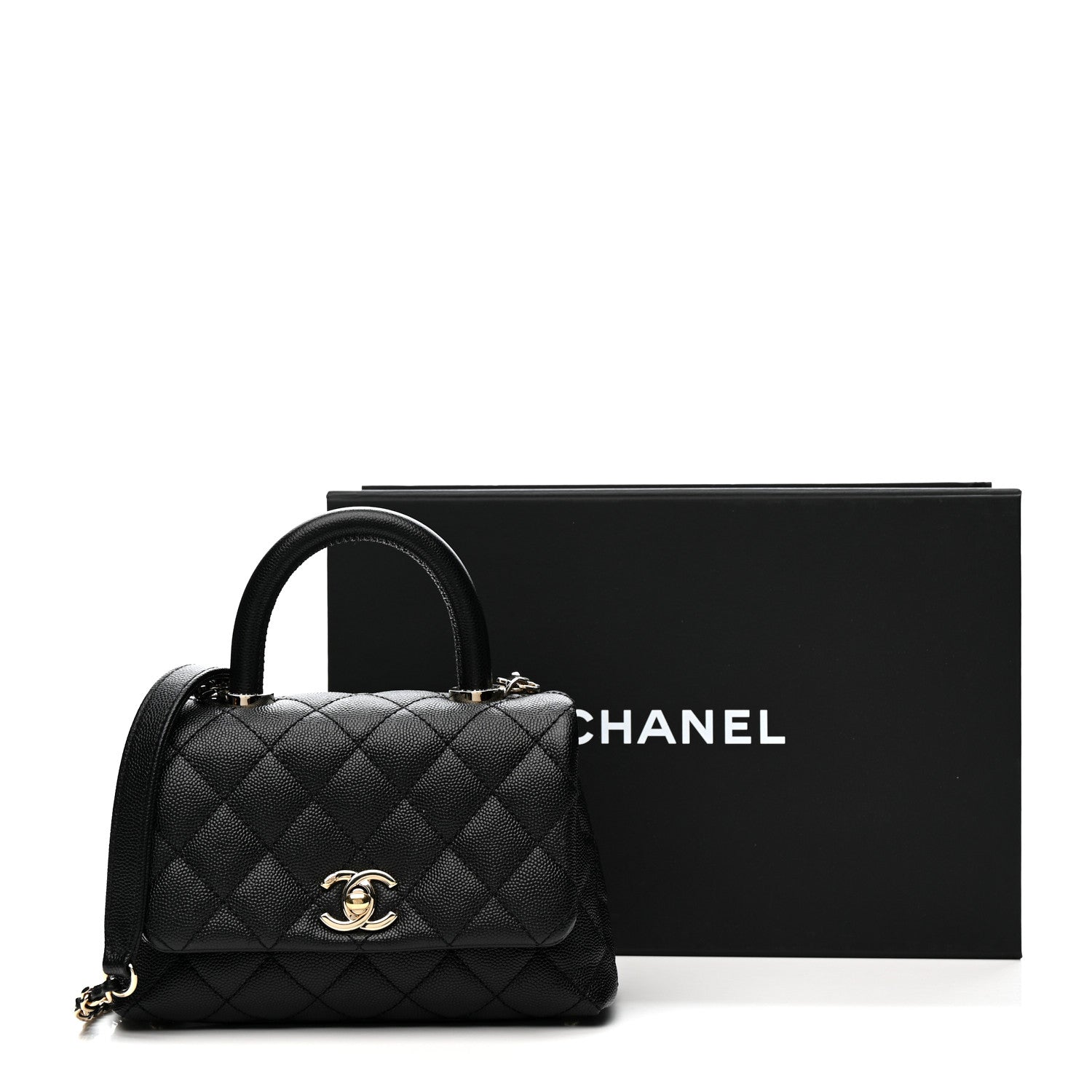 Chanel Caviar Quilted Extra Mini Coco Handle Flap Black 11 of 11