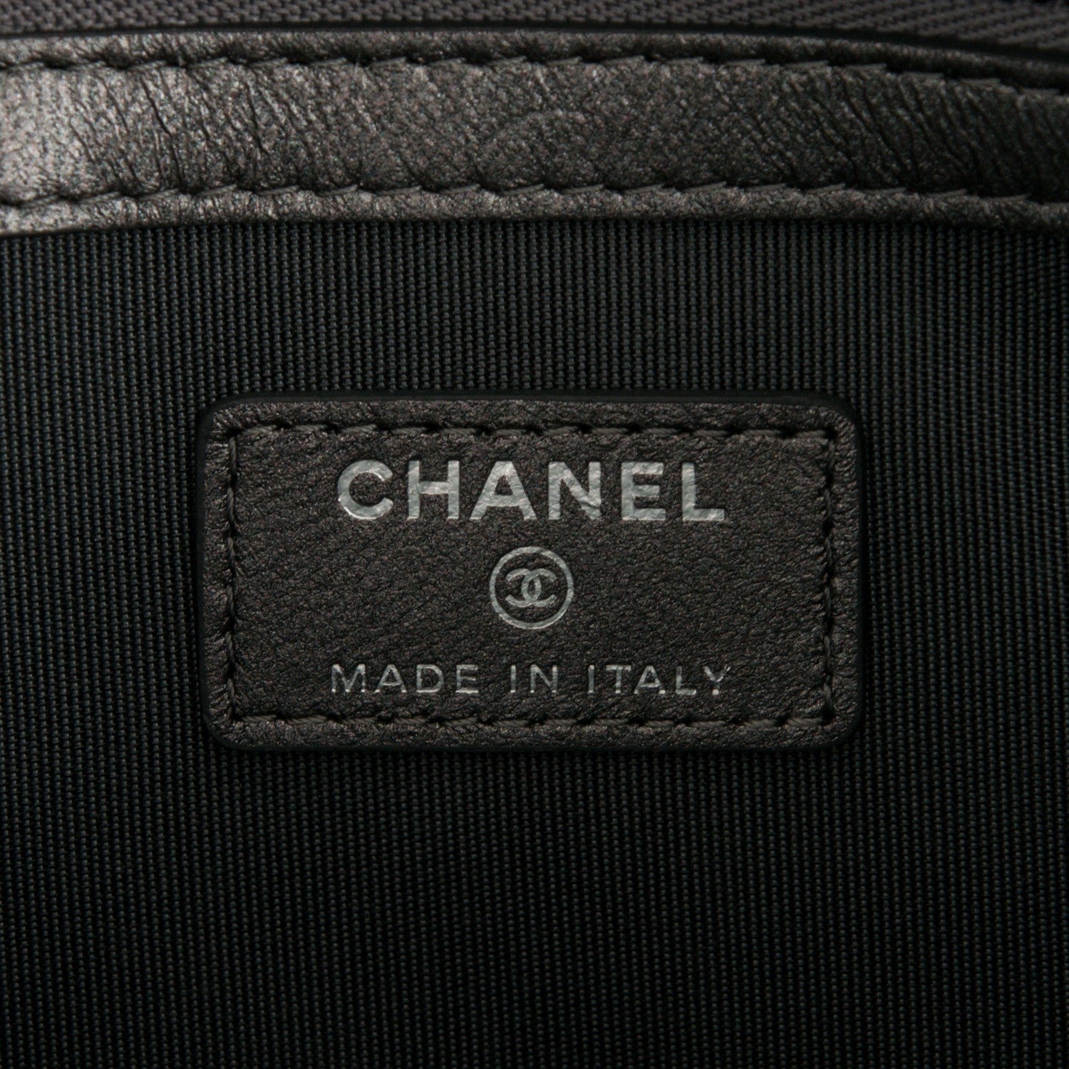 Chanel Metallic Lambskin Quilted Medium Cosmetic Case Silver 6 of 6