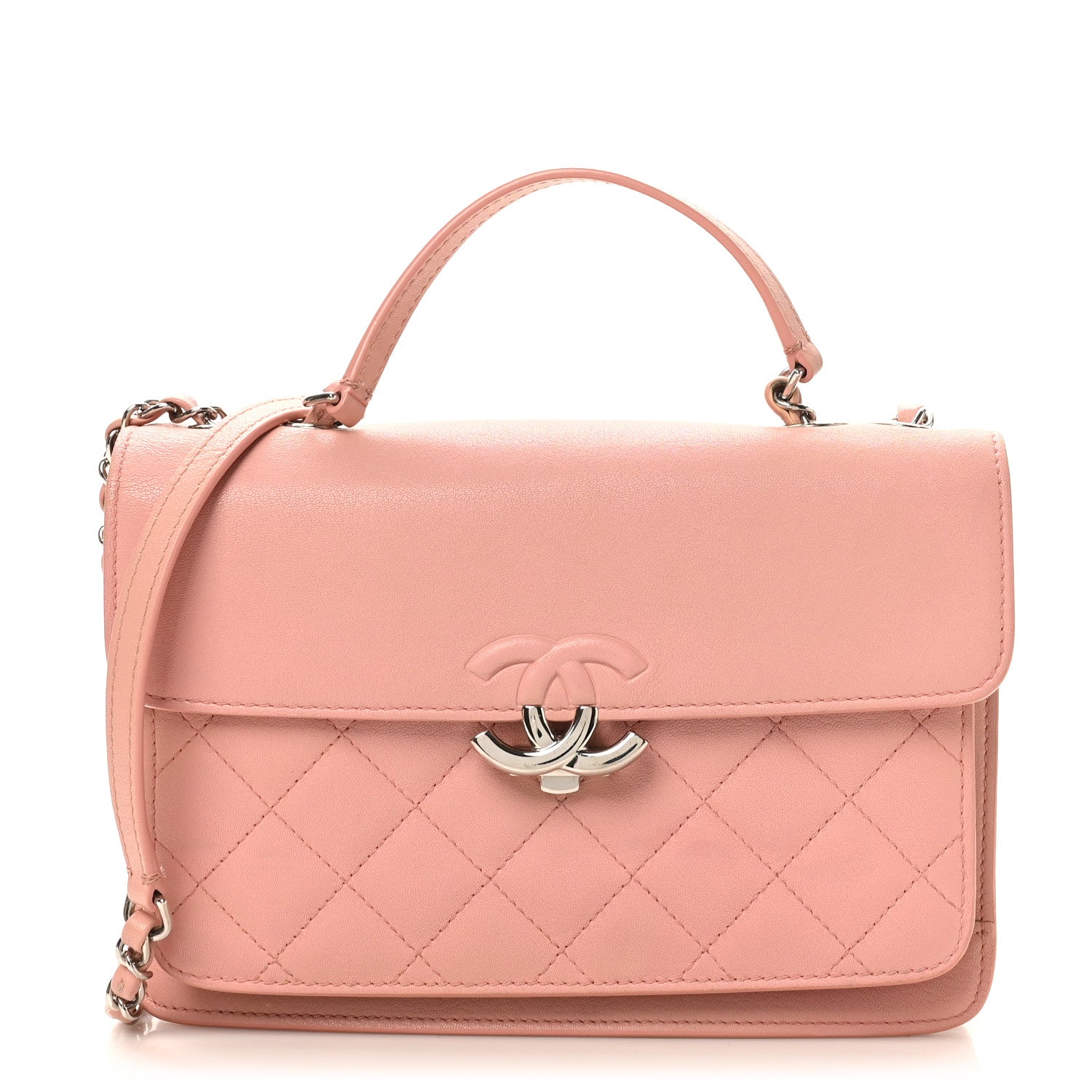 Chanel Goatskin Quilted Small CC Box Flap Pink 1 of 11