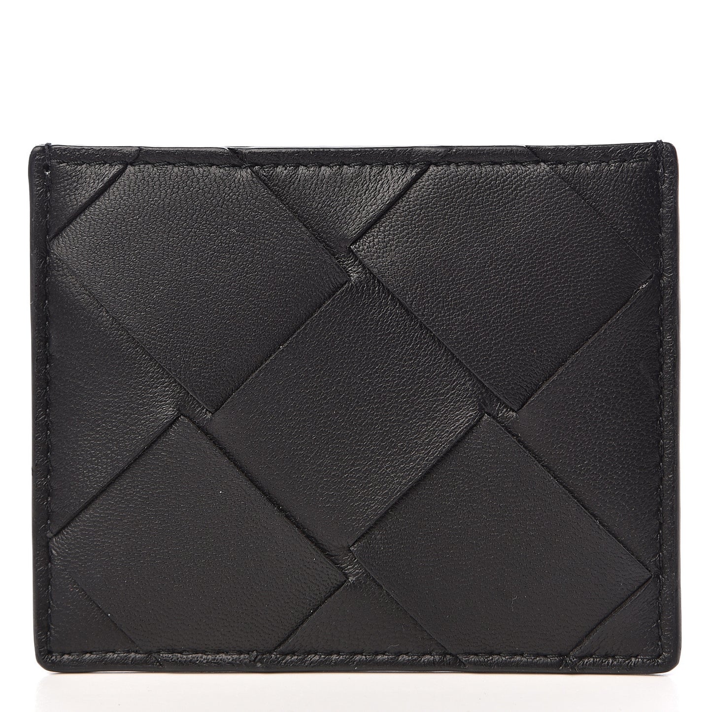 Nappa Maxi Intrecciato Card Case Black