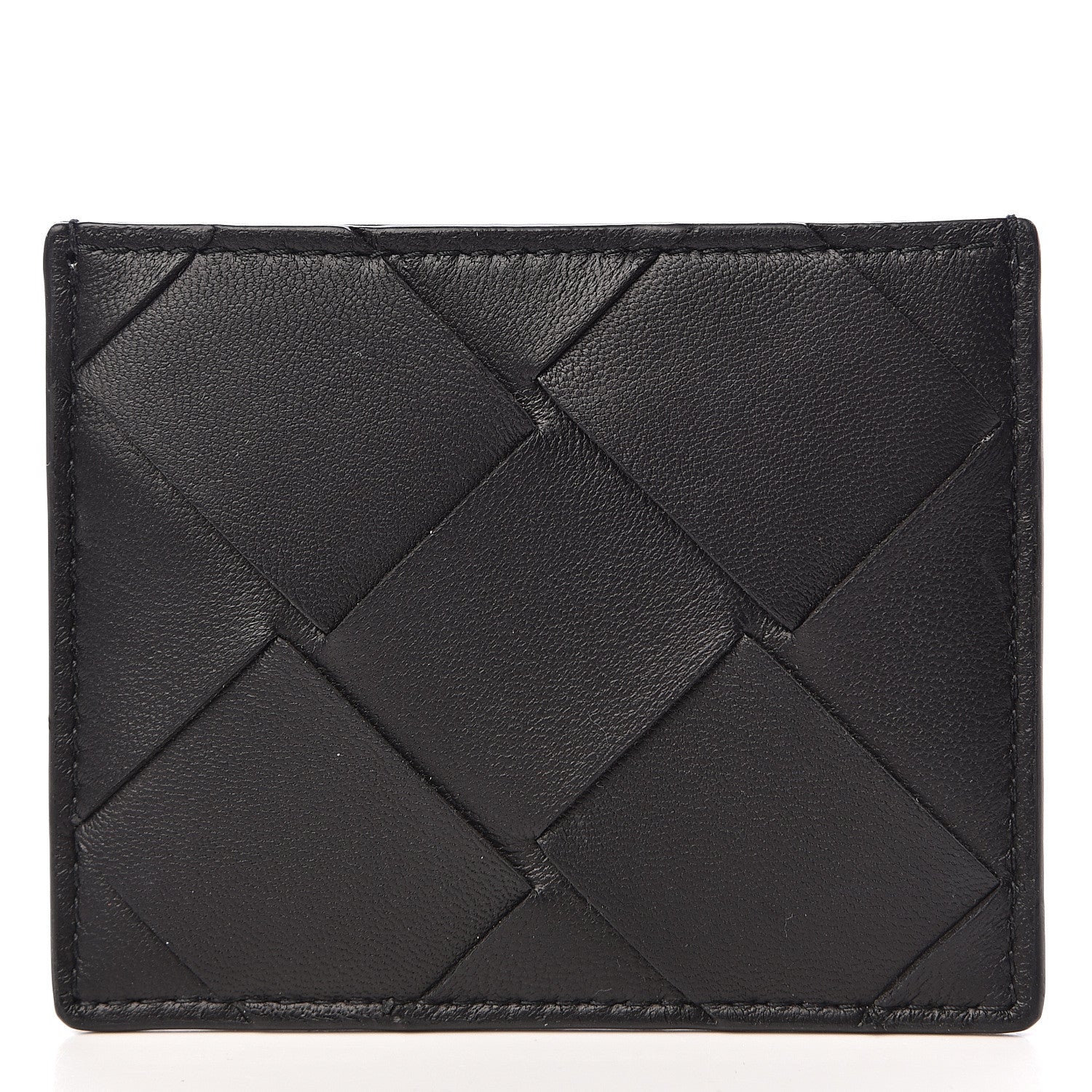 Bottega Veneta Nappa Maxi Intrecciato Card Case Black 1 of 7