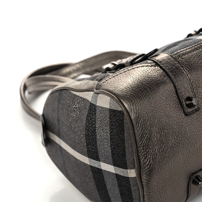 Burberry Metallic Shimmer Check Medium Alchester Bowling Bag 10 of 12