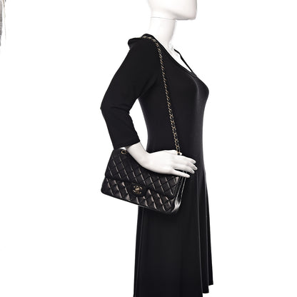 Chanel Lambskin Quilted Medium Double Flap Black 2 of 16
