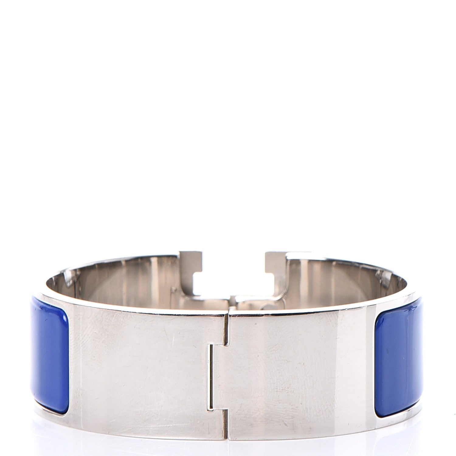 Hermes Enamel Wide Clic Clac H Bracelet PM Bleu Electrique 3 of 5