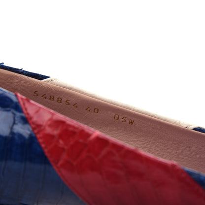 Gucci Snakeskin Crystal Double G Pumps 40 Multicolor 10 of 11